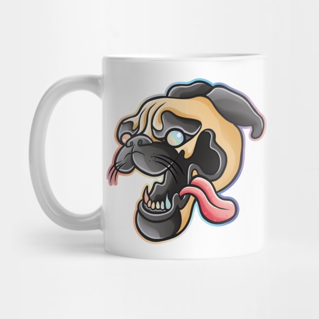 Crazy Pug Funny Dog by SmittyGFX